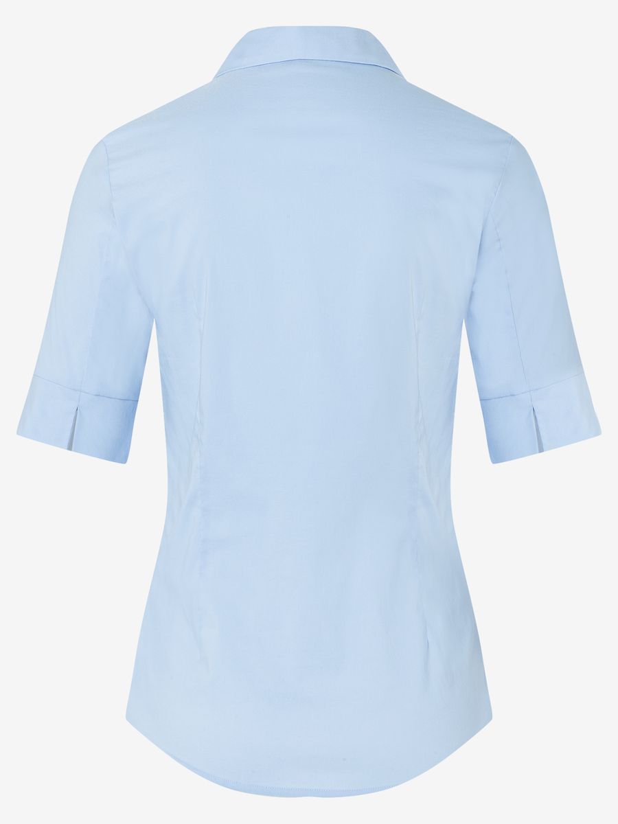 Kurzärmelige Baumwoll-Stretch-Bluse