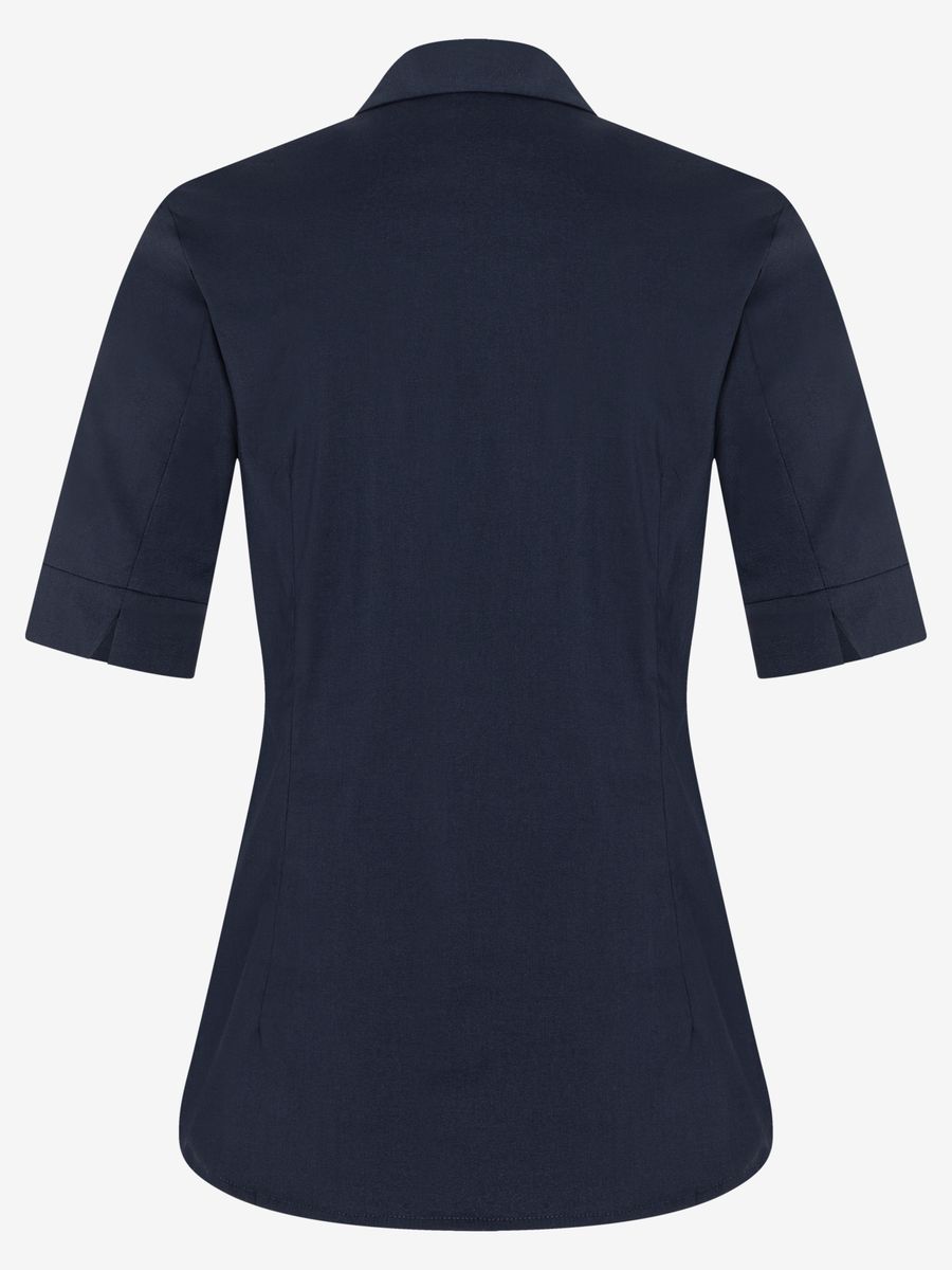 Kurzärmelige Baumwoll-Stretch-Bluse