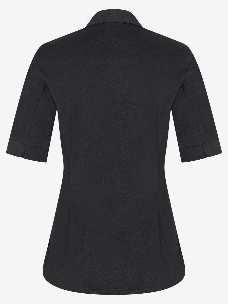 Kurzärmelige Baumwoll-Stretch-Bluse