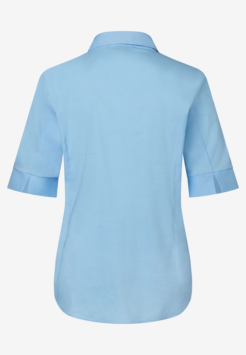 Kurzärmelige Baumwoll-Stretch-Bluse
