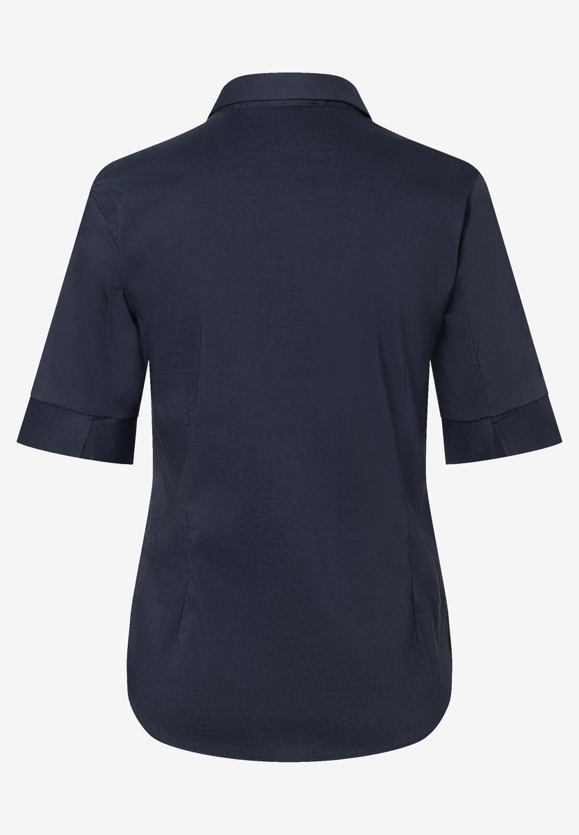 Kurzärmelige Baumwoll-Stretch-Bluse