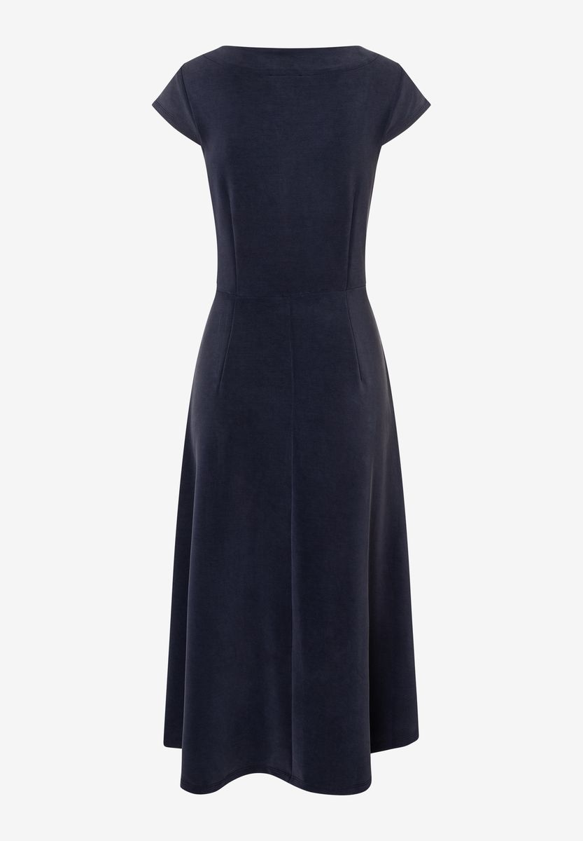 Fließendes Maxikleid mit Puffärmeln