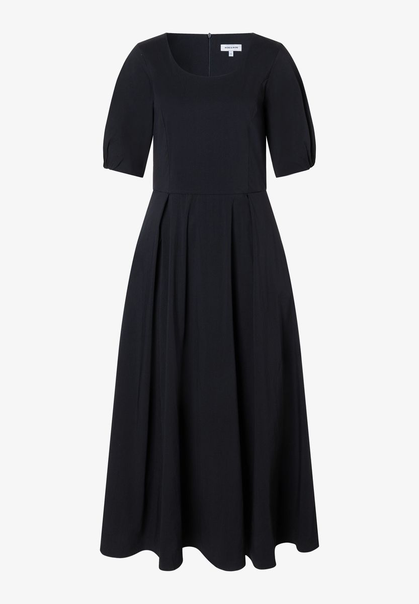 Fließendes Maxikleid mit Puffärmeln