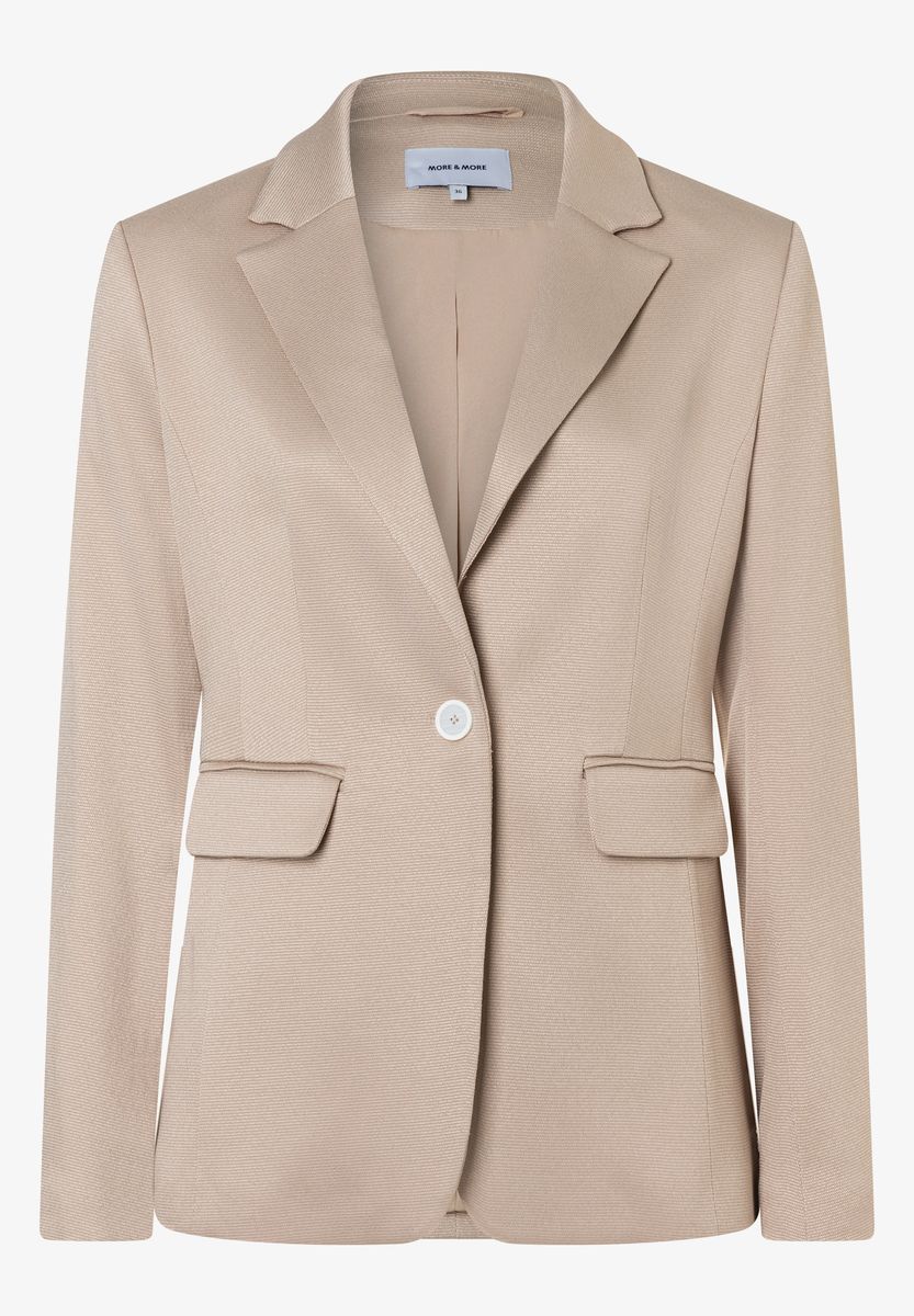 Einreihiger Blazer mit Rips-Struktur