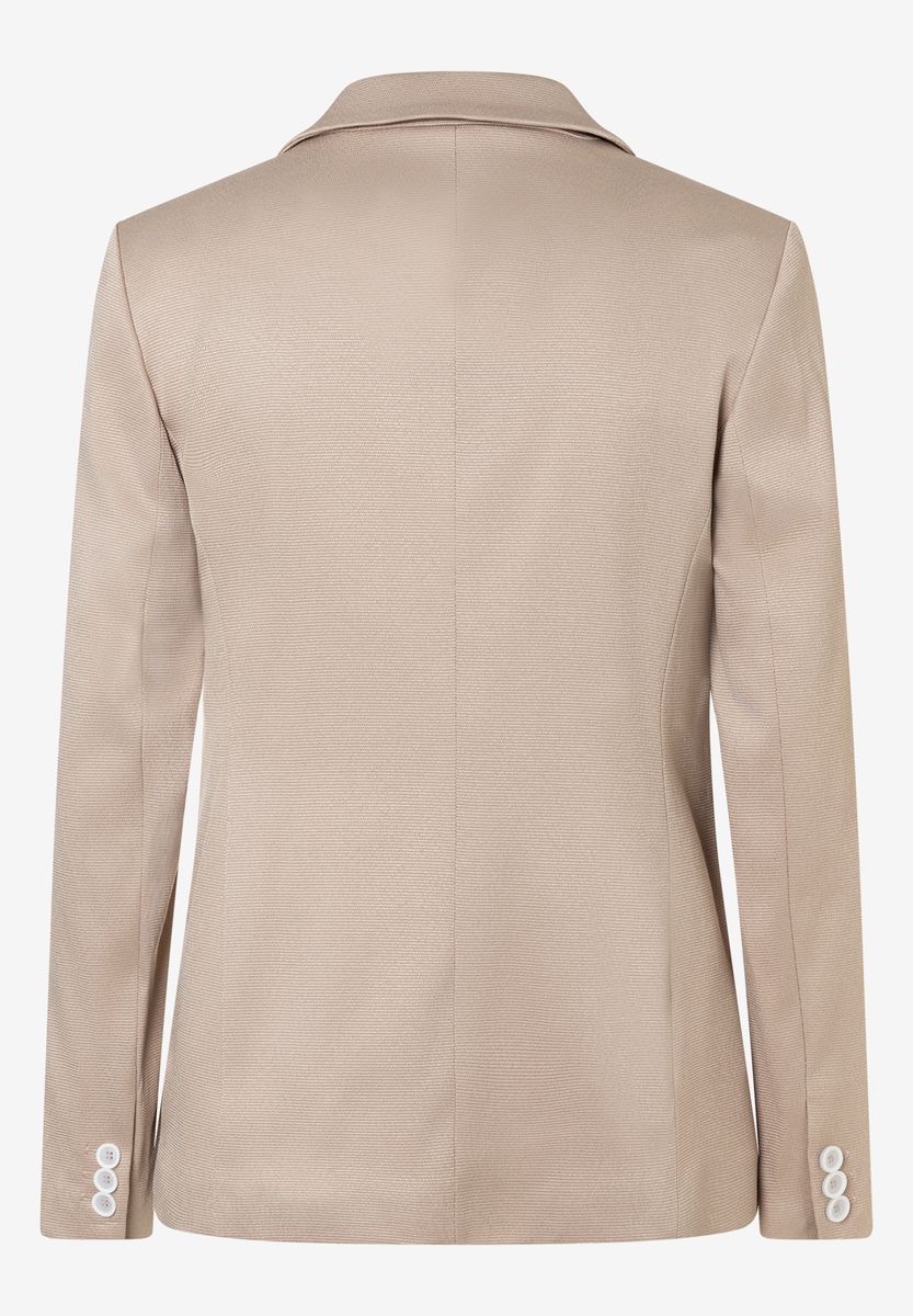 Einreihiger Blazer mit Rips-Struktur