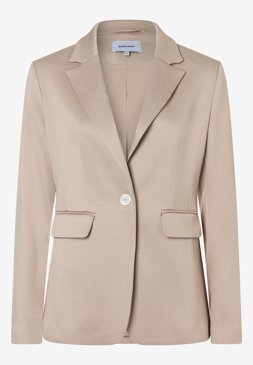 Einreihiger Blazer mit Rips-Struktur