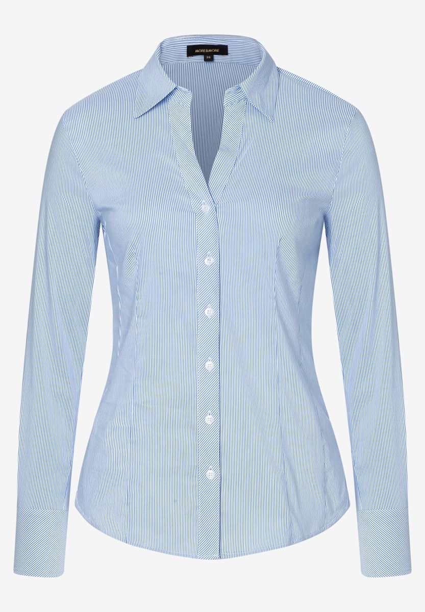 Taillierte gestreifte Hemdbluse