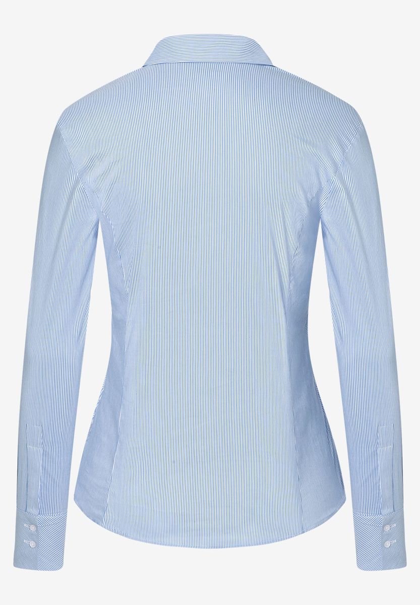 Taillierte gestreifte Hemdbluse