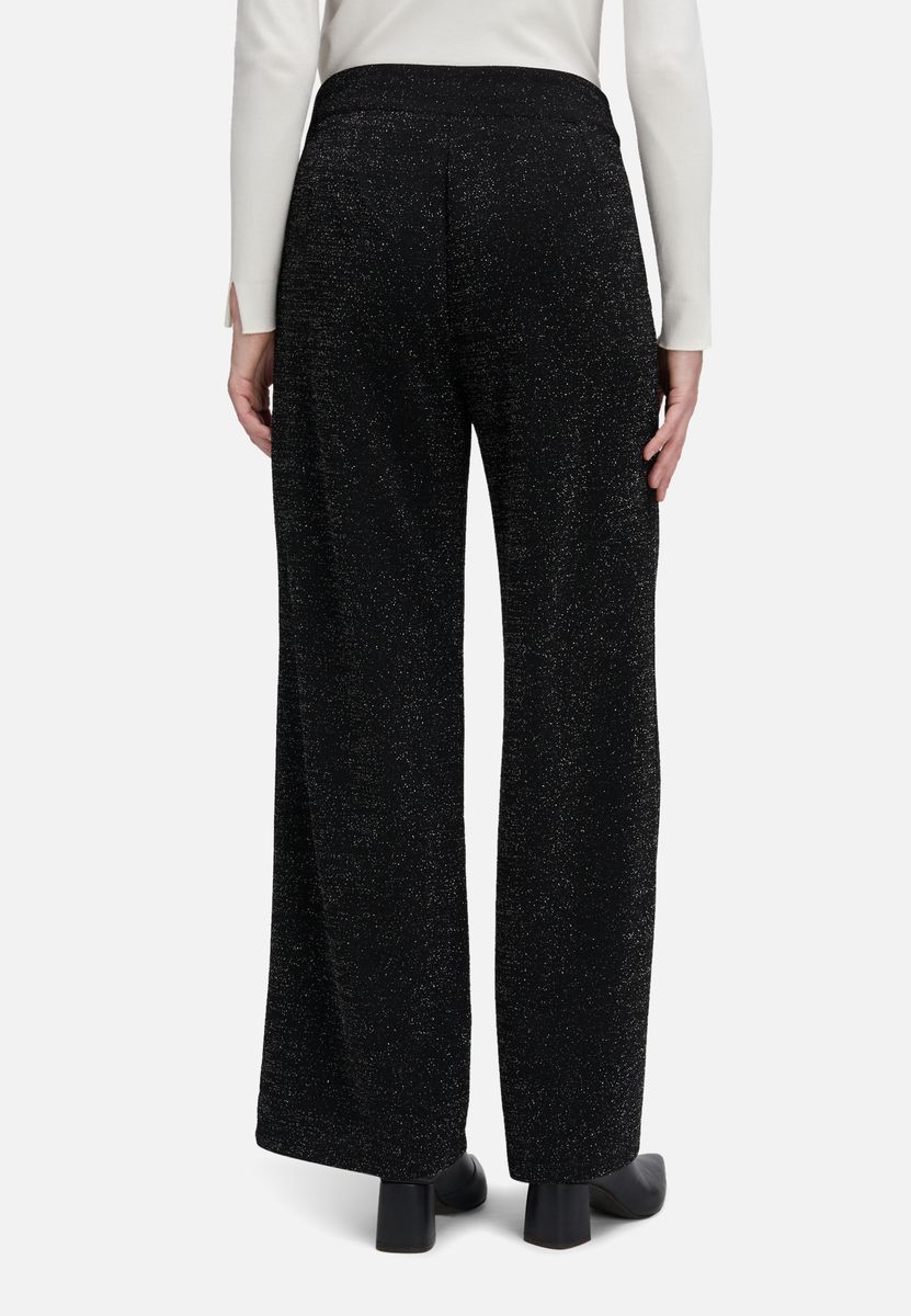 Glitzernde Marlene-Hose mit hohem Bund