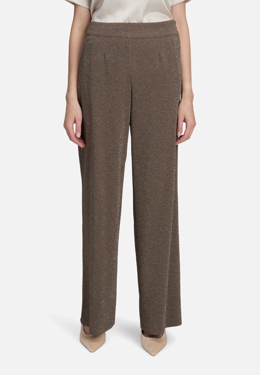 Glitzernde Marlene-Hose mit hohem Bund