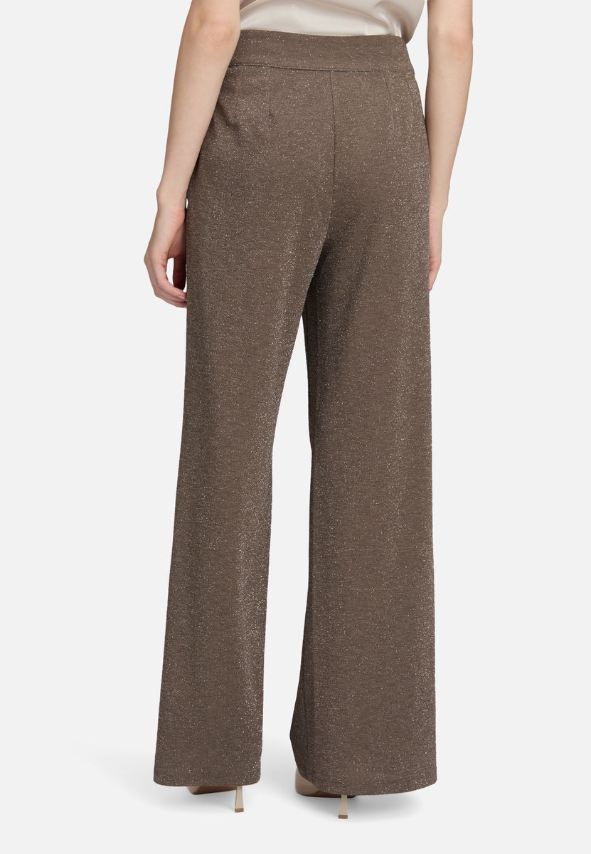 Glitzernde Marlene-Hose mit hohem Bund