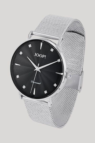 Mesh-Armbanduhr mit Diamant-Akzenten