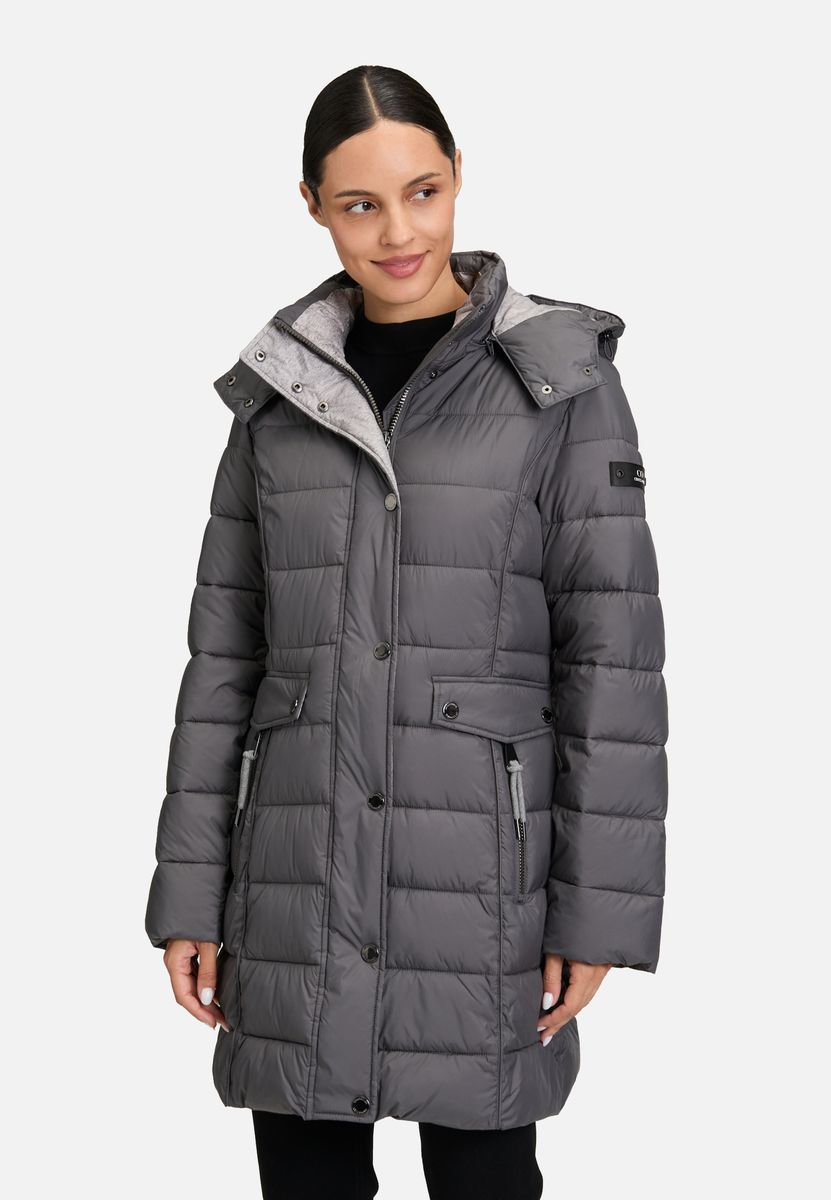 Sportlicher Steppparka mit abnehmbarer Kapuze