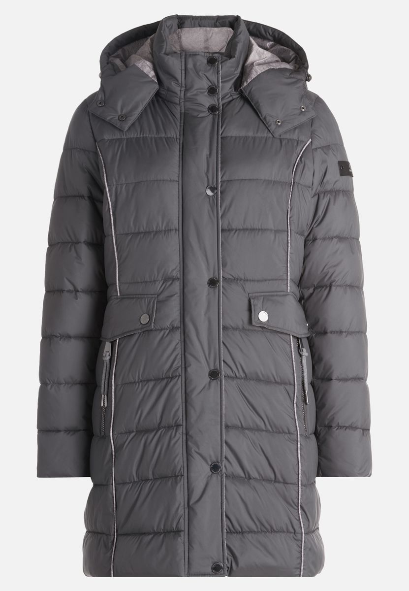 Sportlicher Steppparka mit abnehmbarer Kapuze