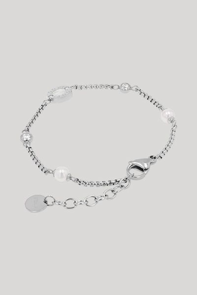 Filigranes Armband mit Zirkonia und Perle