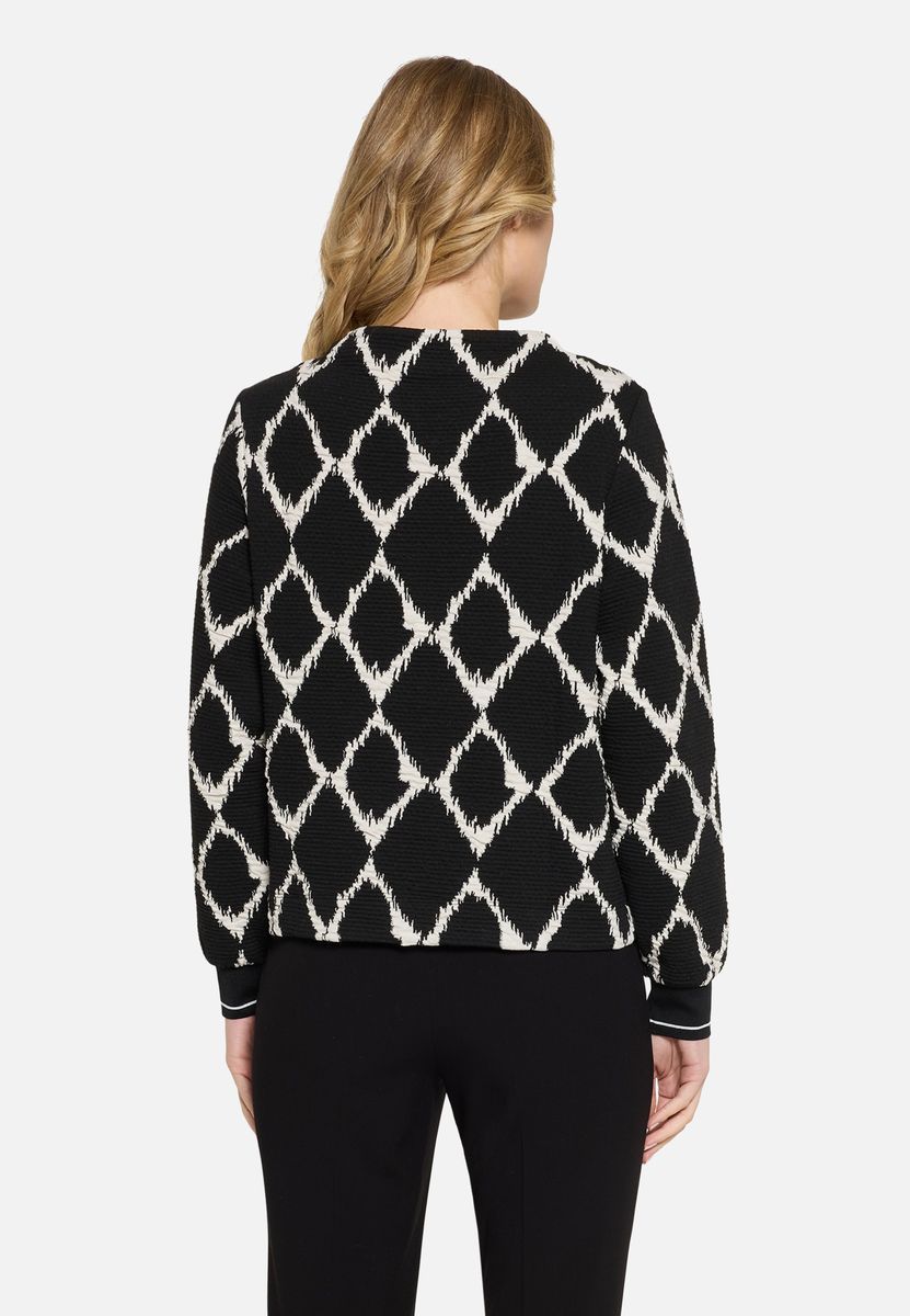 Sweatshirt mit geometrischem Rautenmuster