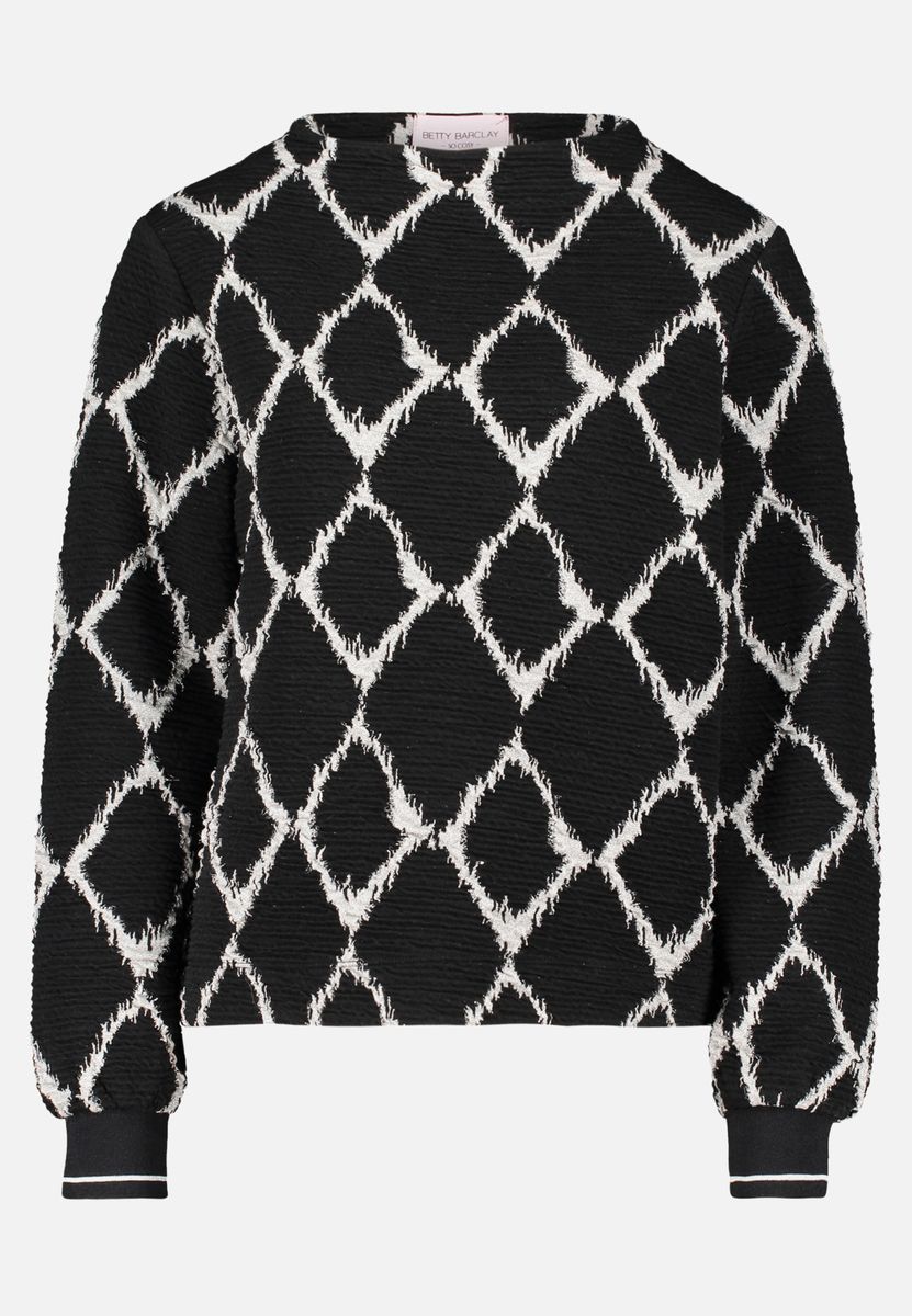 Sweatshirt mit geometrischem Rautenmuster