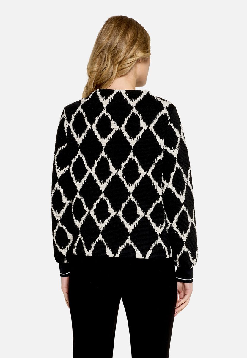 Sweatshirt mit geometrischem Rautenmuster