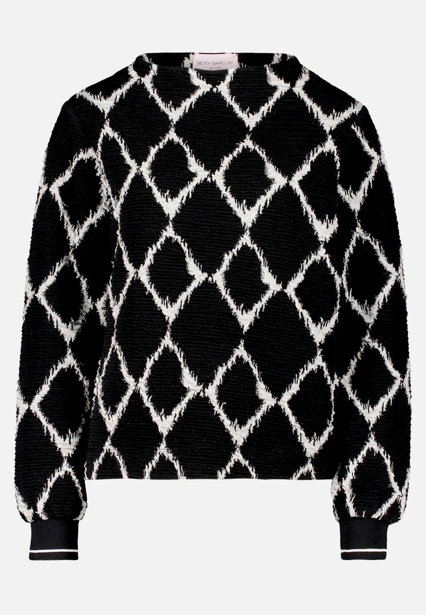 Sweatshirt mit geometrischem Rautenmuster