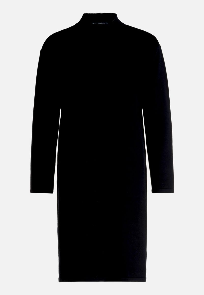 Strickkleid mit Stehkragen und Langarm