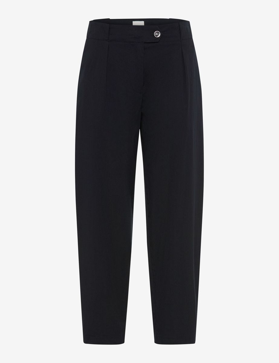 Leichte Barrel-Leg Faltenhose