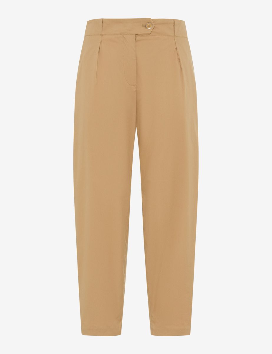 Bundfaltenhose mit Hoher Taille