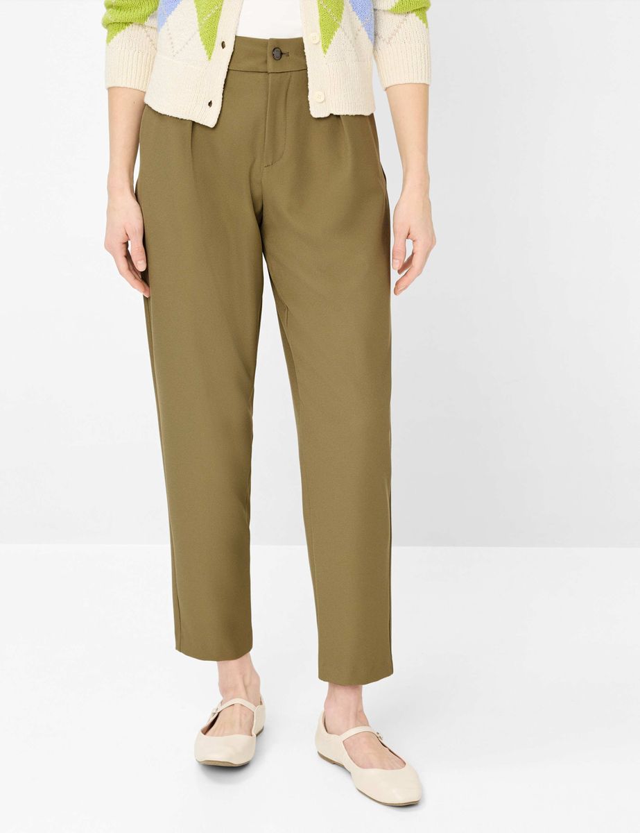 Tapered Flatfront-Hose mit Bundfalte