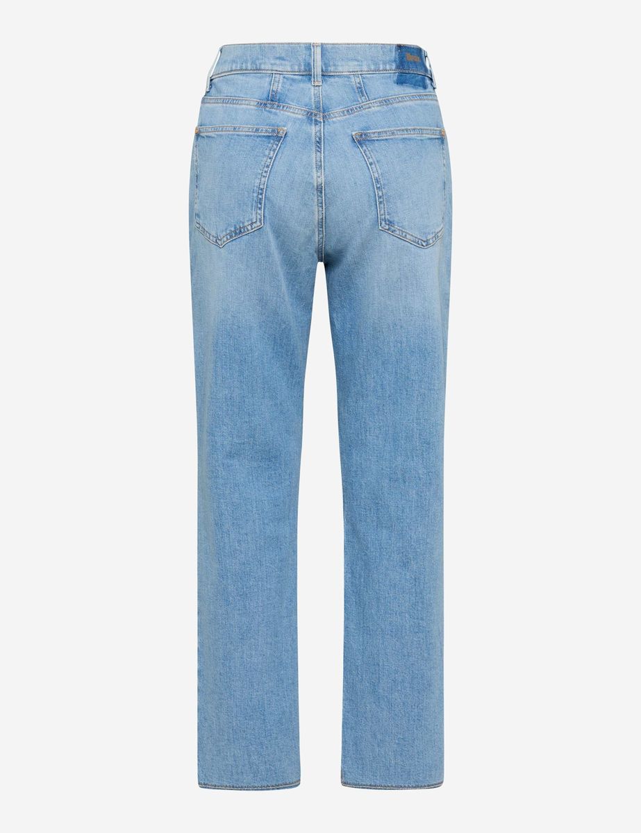 Zweifarbige Straight-Leg Jeans