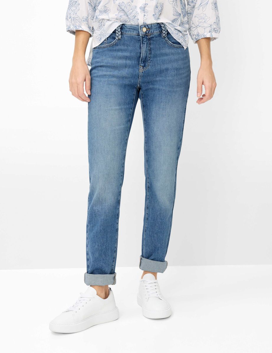 Straight-Leg-Jeans mit femininer Passform