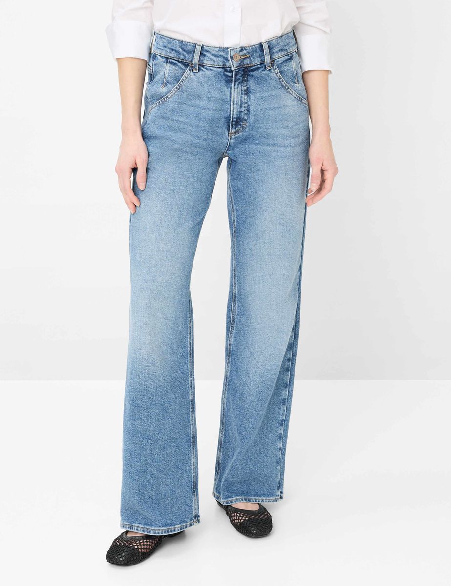 Vintage-Denim mit weitem Bein