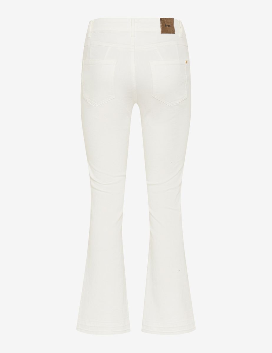Verkürzte Kick-Flare-Jeans aus Denim