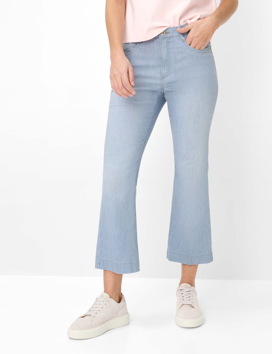 Leichte Cropped-Jeans im Bootcut-Stil