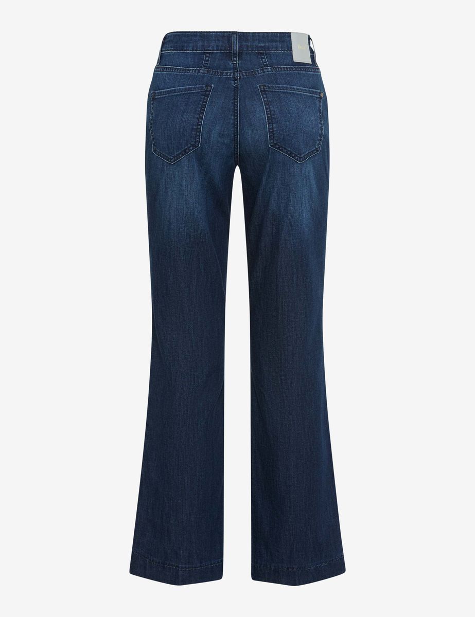 Verkürzte Bootcut-Jeans mit hohem Bund