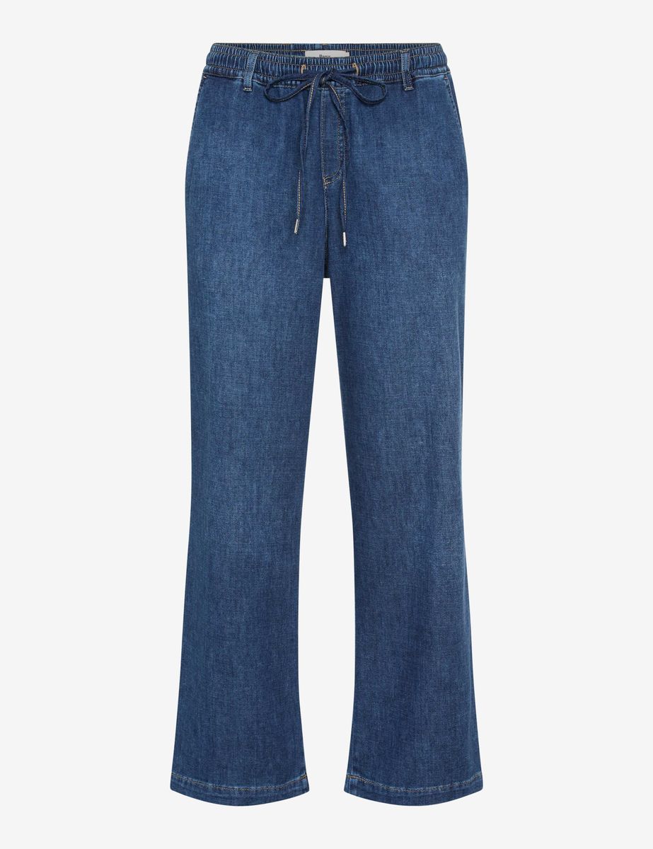 Denim-Culotte mit weitem Bein