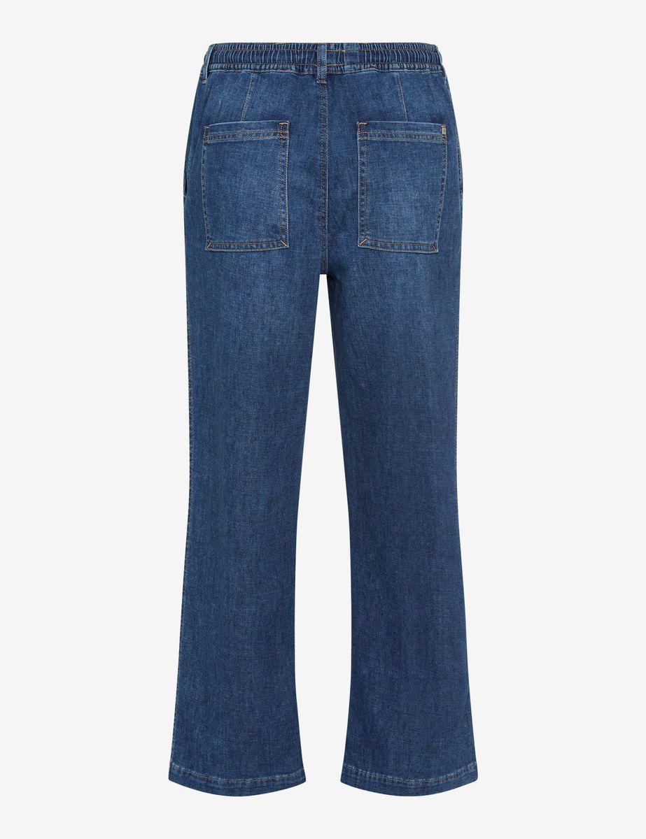 Denim-Culotte mit weitem Bein