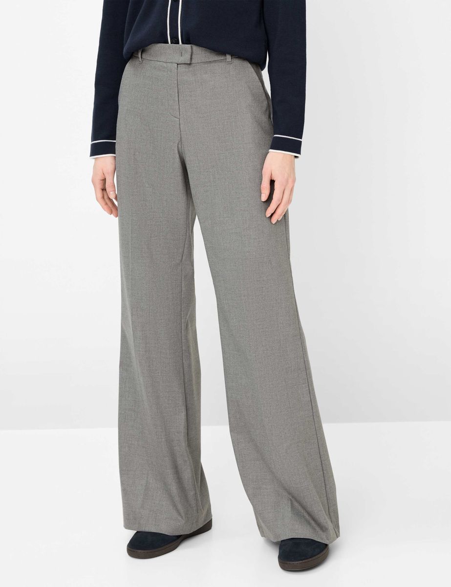Hochgeschnittene Palazzo-Hose mit weitem Bein
