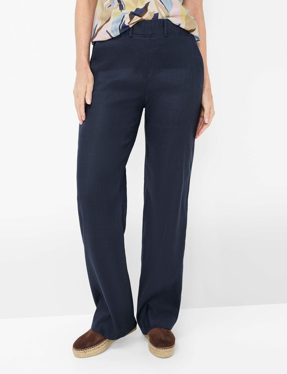 Marlene-Hose aus Leinen-Stretch
