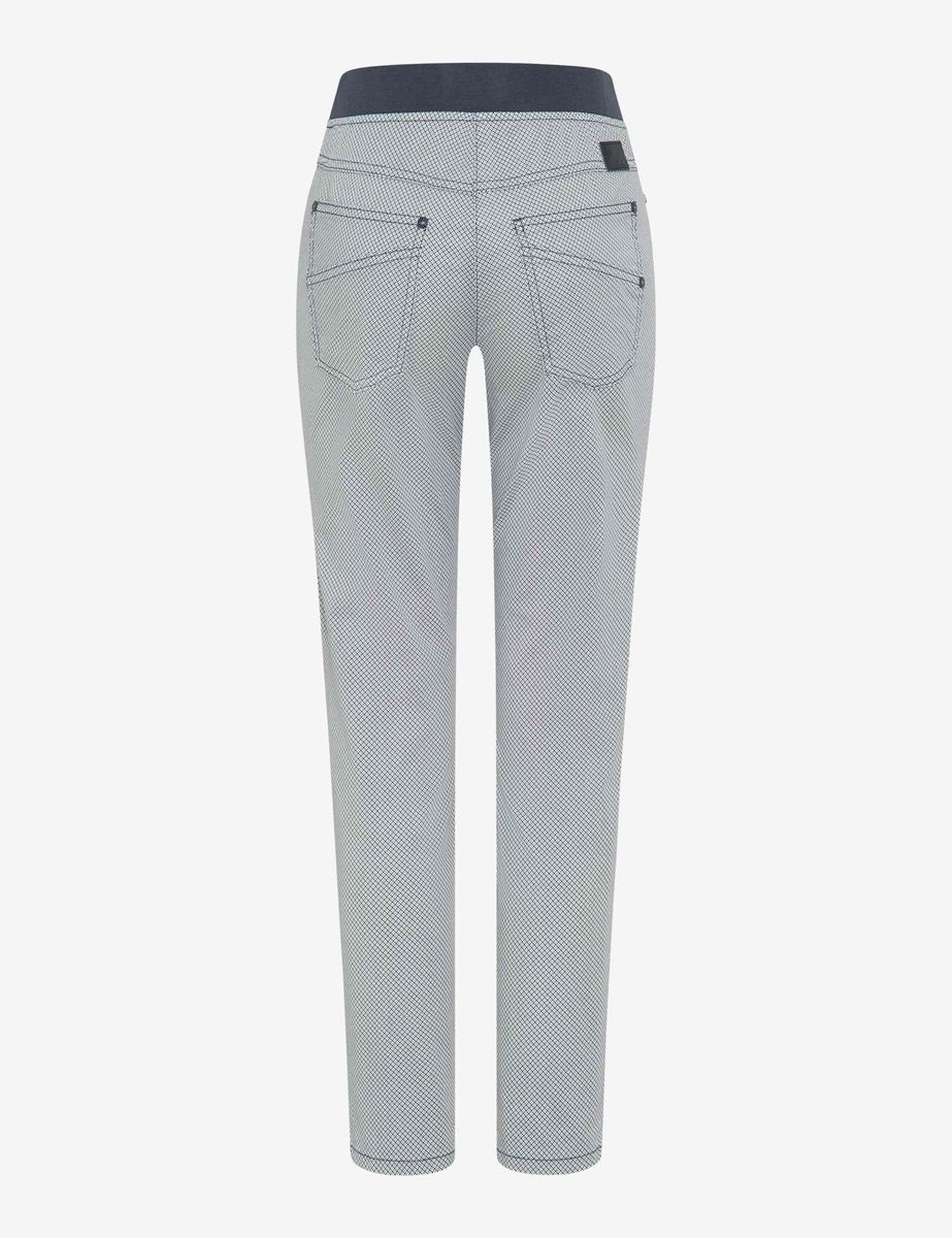 Slim-Fit 6/8-Hose mit Mikromuster