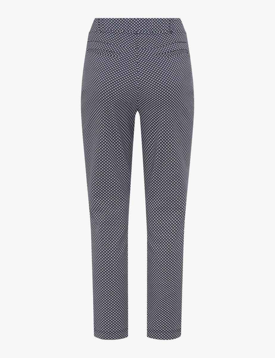 Schmal geschnittene Hose mit Minimalmuster