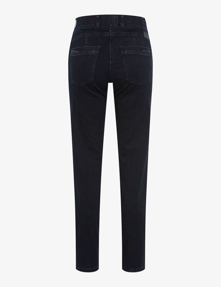 Slim-Fit Schlupfjeans mit hohem Bund
