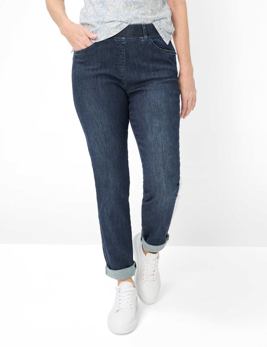 Schlank geschnittene Denim-Schlupfhose