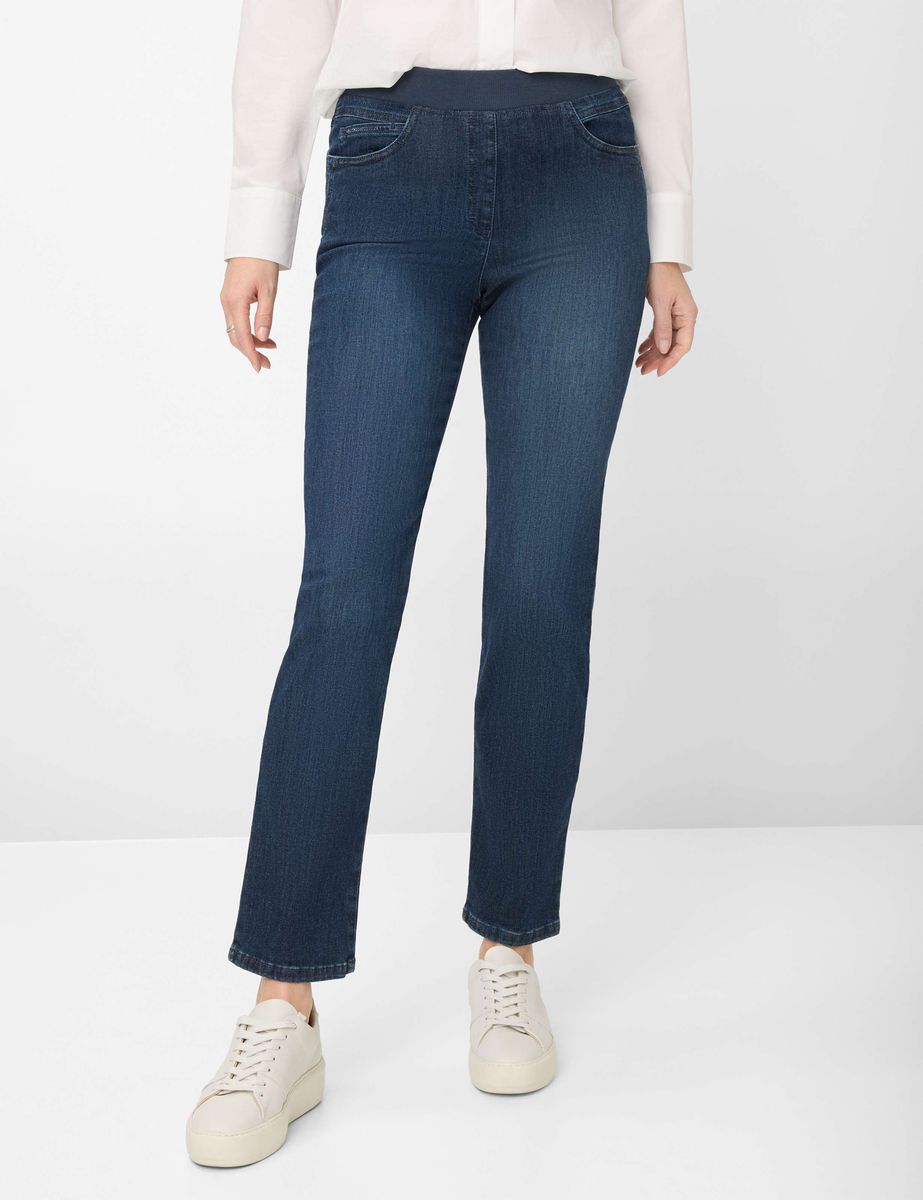 Slim-Fit Schlupfjeans mit Komfortbund