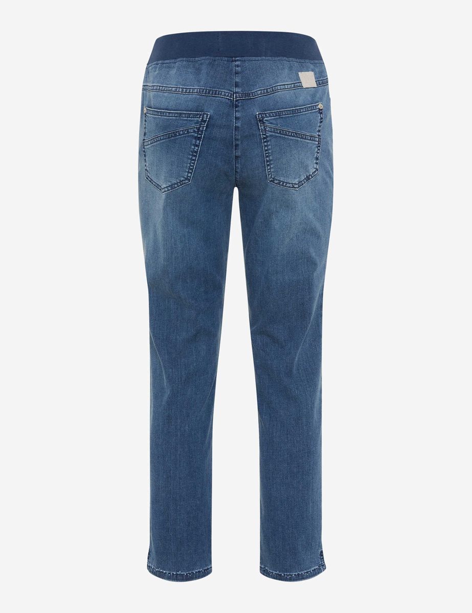 Schmal geschnittene 6/8 Schlupfjeans