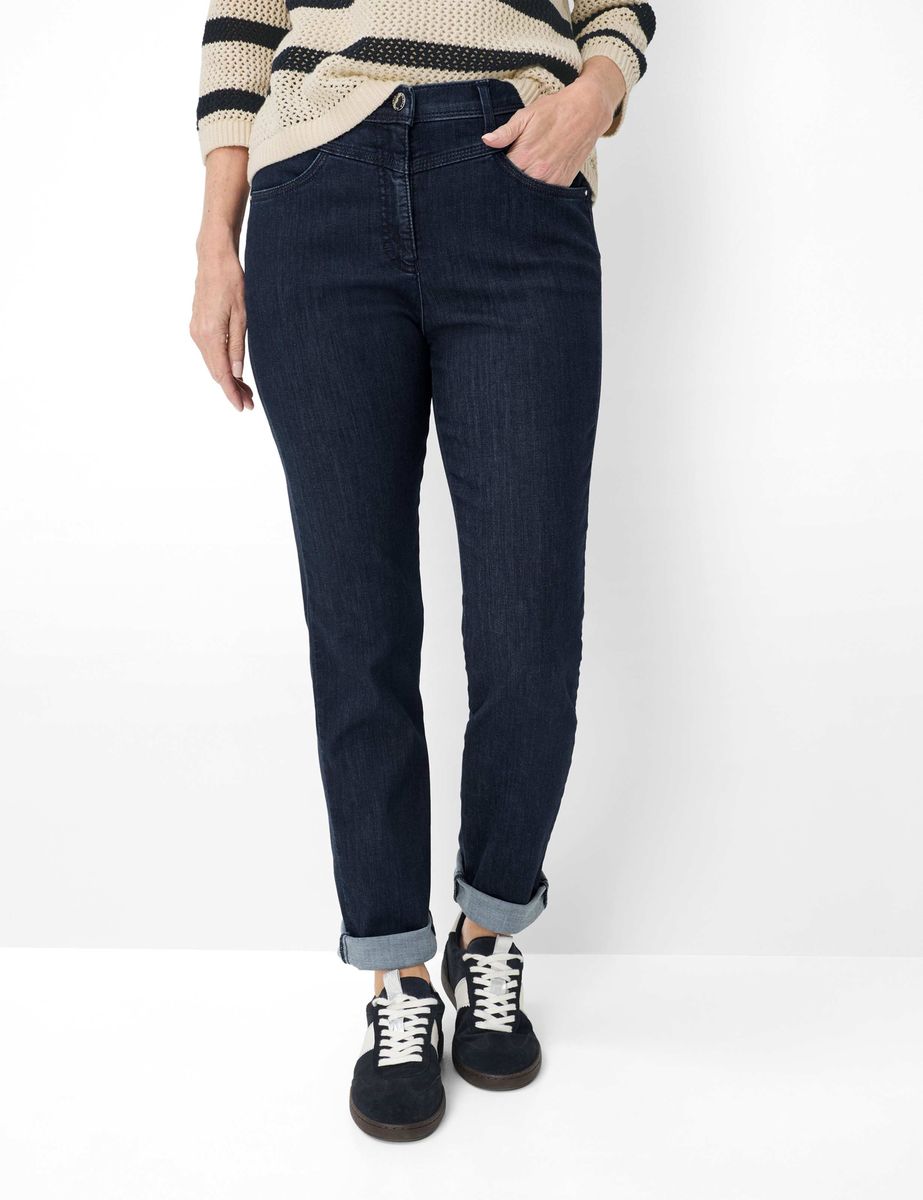 Bequeme Slim-Jeans mit hoher Taille