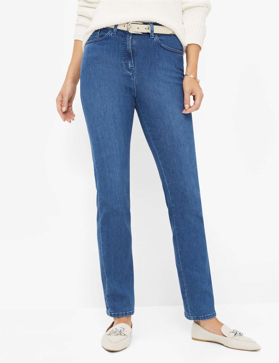 Slim-Fit Jeans mit hoher Taille