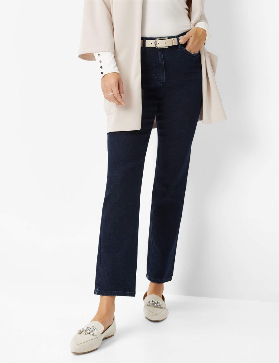 Klassische High-Waist Jeans mit geradem Bein