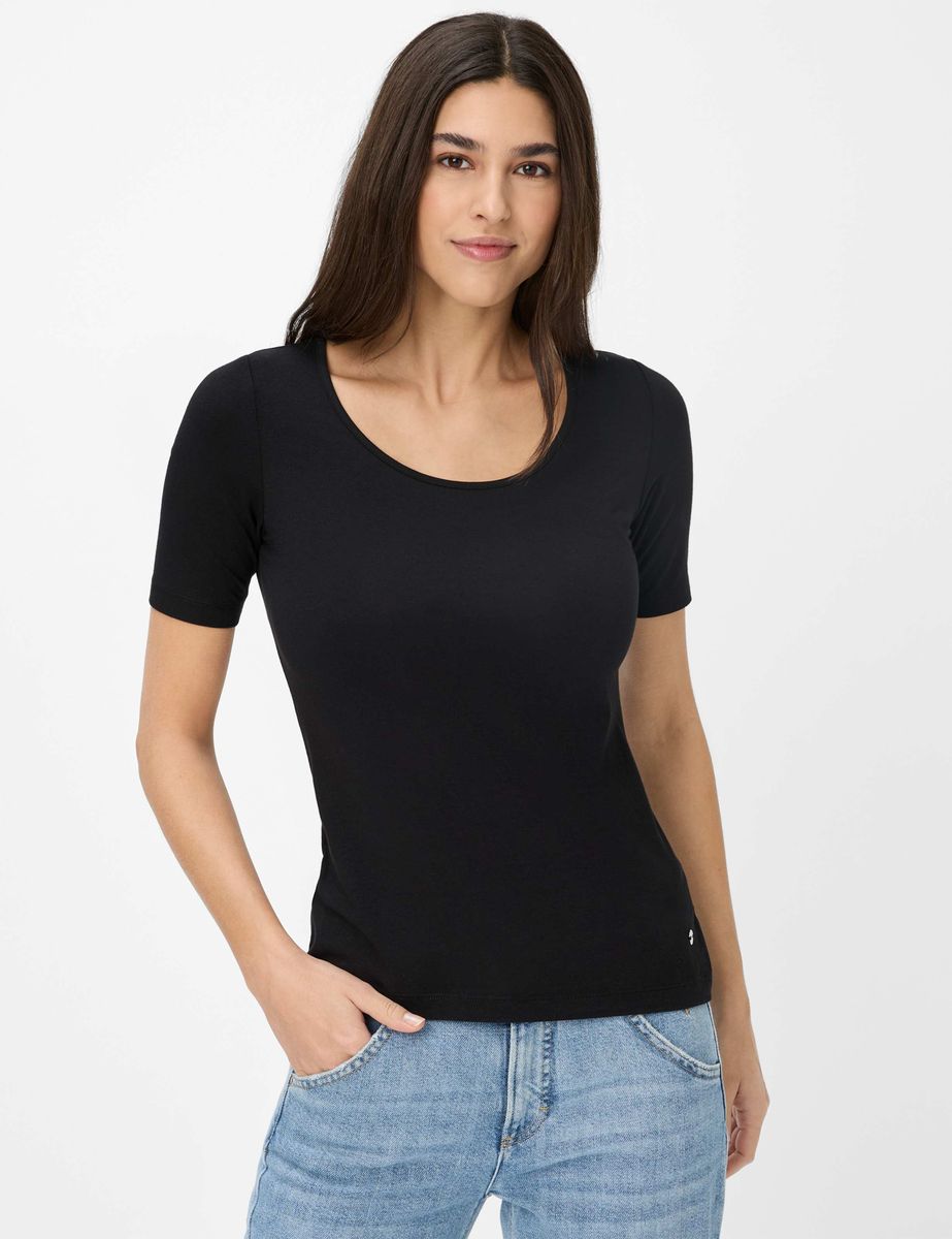 Klassisches Jersey-T-Shirt mit Rundhalsausschnitt