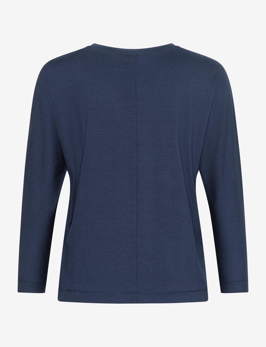 Minimalistisches Jersey-Top mit U-Boot-Ausschnitt
