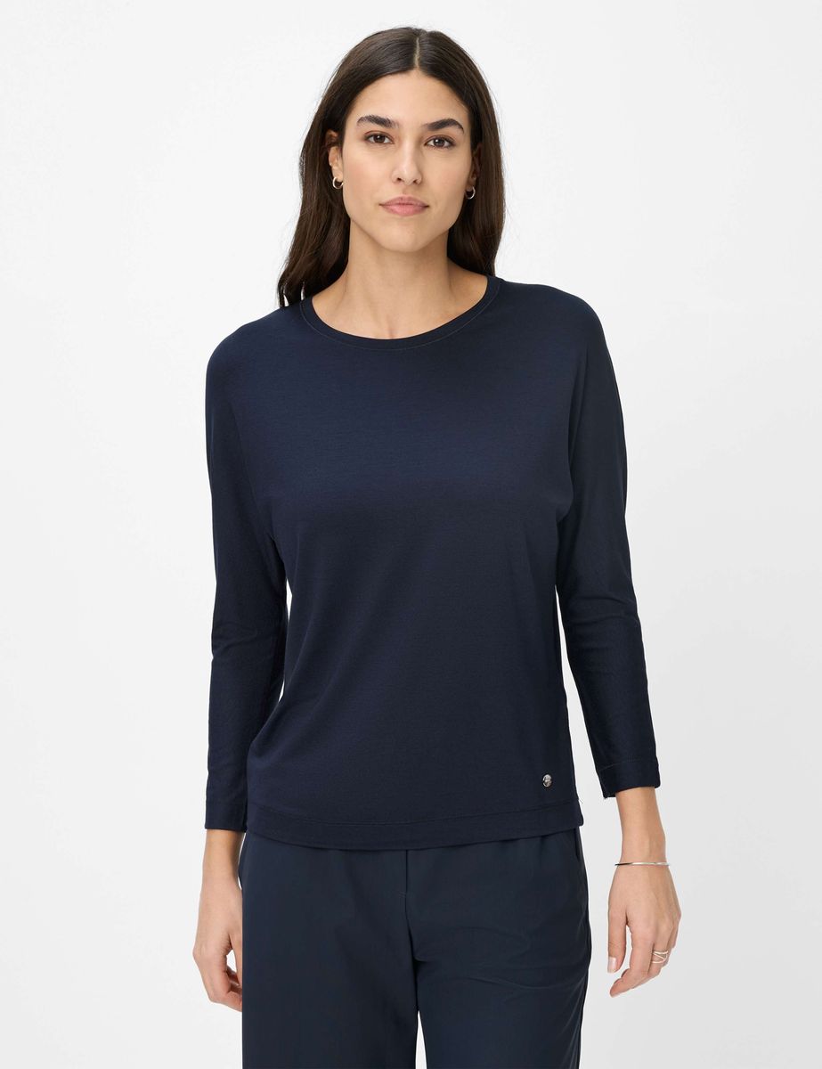 Essentielles Jersey-Top mit Rundhalsausschnitt