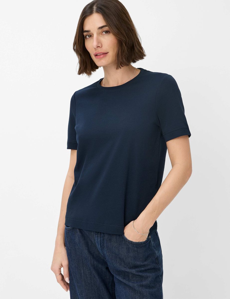Klassisches Interlock-T-Shirt aus Baumwolle